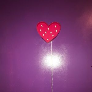 Heart shaped plug in light/ wall decor